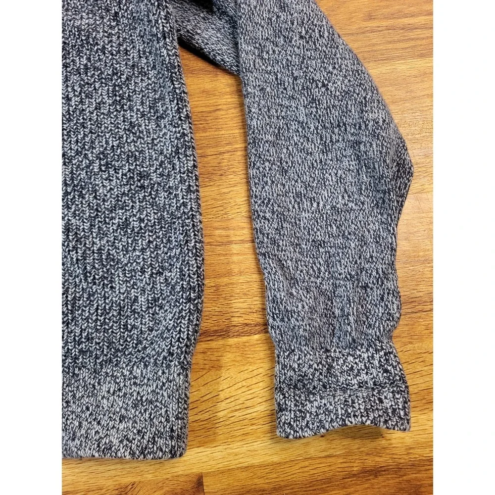 Gap Gray Heavy 100% Cotton Knit Shawl Collar Sweater  Cardigan Size L Men Blue
